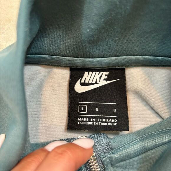 Men’s Nike Blue Green Full Zip Track Jacket Size Large - Picture 10 of 12